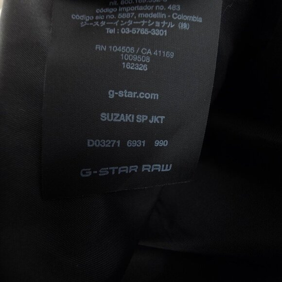 NEW G-Star Raw Black Suzaki SP Café Racer Biker Moto Jacket Grunge Streetwear - Picture 14 of 15